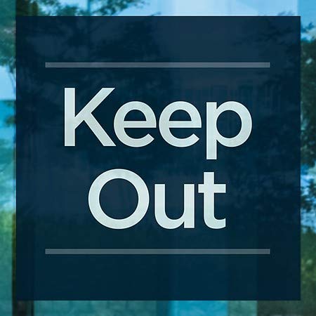 CGSignLab | Keep Out -Basic Navy נצמד חלון | 5 x5
